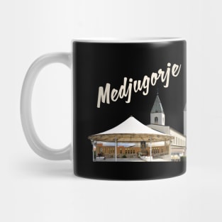 Medjugorje Outside Altar and St James Church Mug